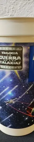 Vaso Pepsi Star Wars Trilogía Guerra De Las Galaxias 1997 Blanco Con Azul Y Dorado — Coleccionables vintage, años 90s (foto 3)