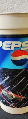 Vaso Pepsi Star Wars Trilogía Guerra De Las Galaxias 1997 Blanco Con Azul Y Dorado — Coleccionables vintage, años 90s (foto 4)