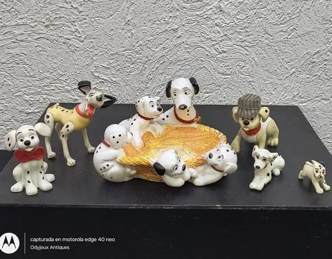 Lote 6 Figuras Disney 101 Dálmatas Vintage De Colección