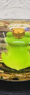 Figura Decorativa Rana De Oro Fen Shui En Bola De Agua Dorado — Decoración vintage (foto 5)