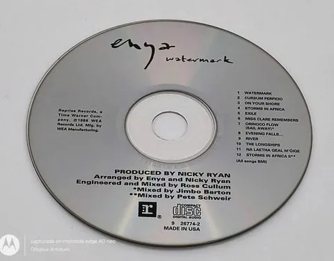 Cd Enya - Watermark Año 1988 Wea Usa Solo Disco Original Estándar