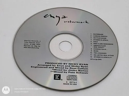 Cd Enya - Watermark Año 1988 Wea Usa Solo Disco Original Estándar — Audio vintage, años 80s